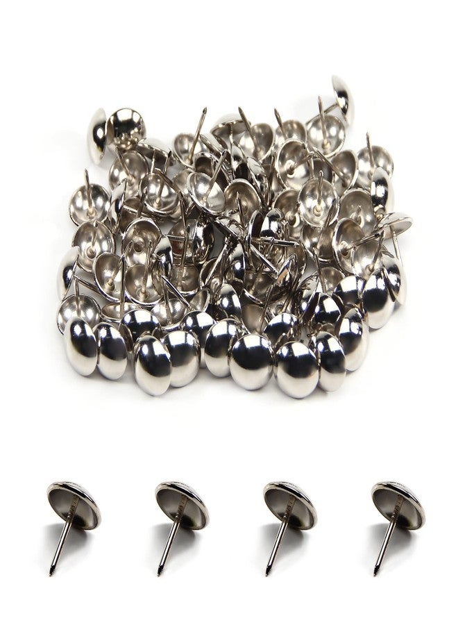 Yinpecly Upholstery Nails Tacks 0.63" Head Dia Stainless Steel Round Thumb Push Pins, for Furniture Decorative Sofa Headboards Chair Hardware Cork Board 80pcs - Image 1